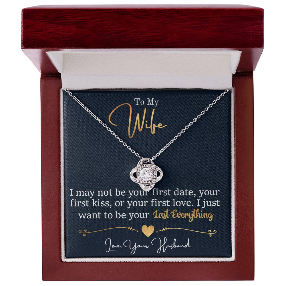 To My Last Everything - Love Knot Necklace - Marlofy.com