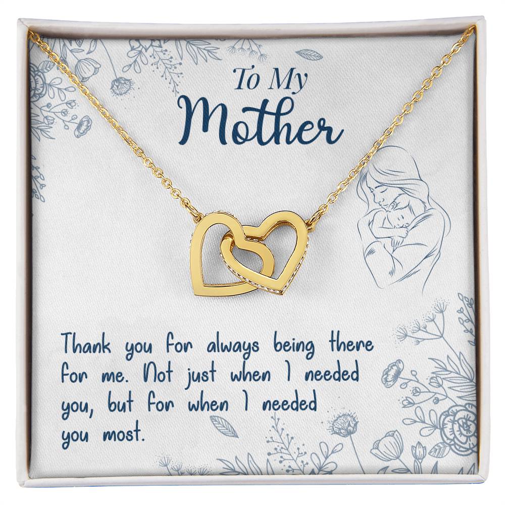 Thank You For Always Being There - Interlocking Hearts Necklace - Marlofy.com