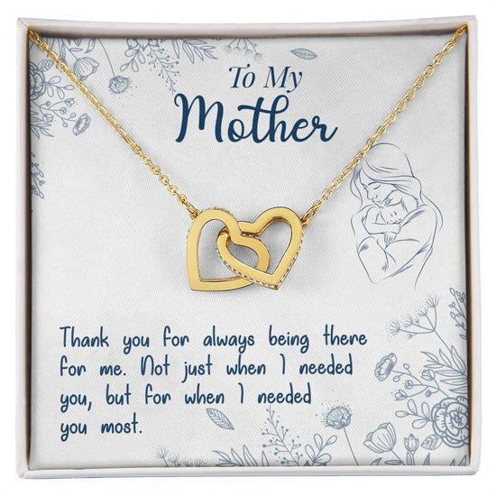 Thank You For Always Being There - Interlocking Hearts Necklace - Marlofy.com