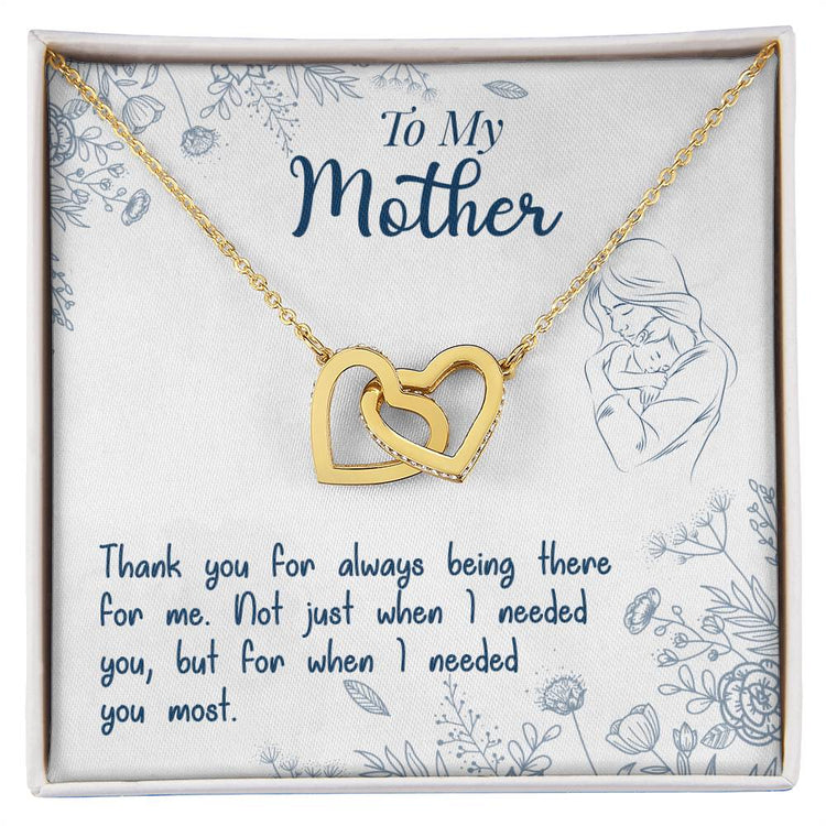Thank You For Always Being There - Interlocking Hearts Necklace - Marlofy.com