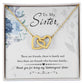 To My Sister - Interlocking Hearts Necklace - Marlofy.com