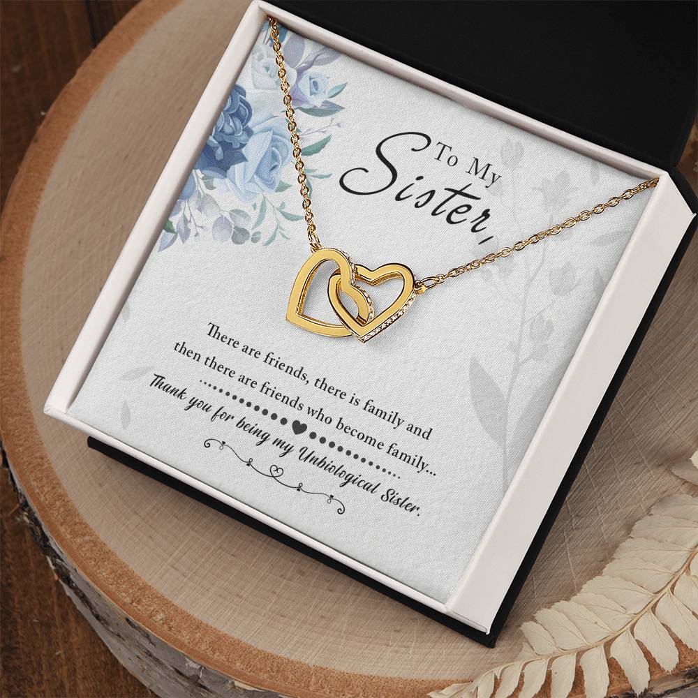To My Sister - Interlocking Hearts Necklace - Marlofy.com