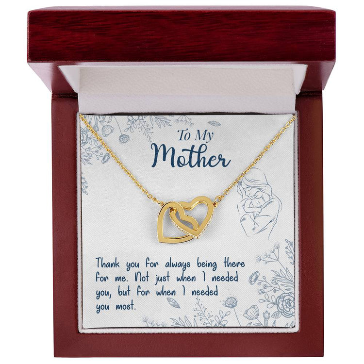 Thank You For Always Being There - Interlocking Hearts Necklace - Marlofy.com
