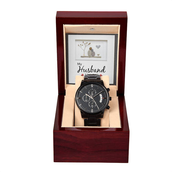 My Husband My Love - Black Chronograph Watch - Marlofy.com