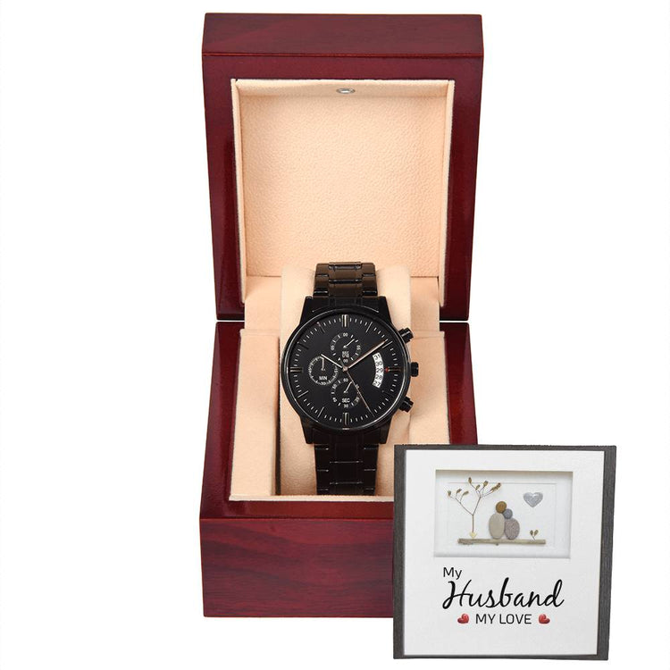 My Husband My Love - Black Chronograph Watch - Marlofy.com