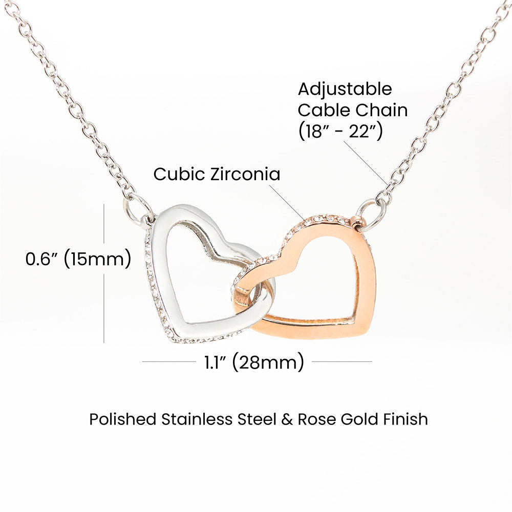 Interlocking Hearts Necklace - Marlofy.com
