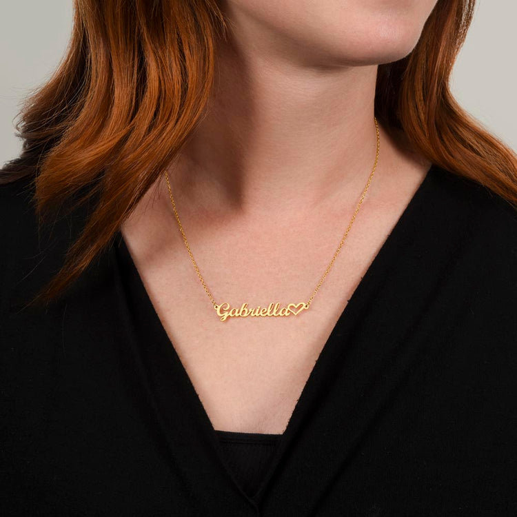 Classic Heart Style Name Necklace - Marlofy.com