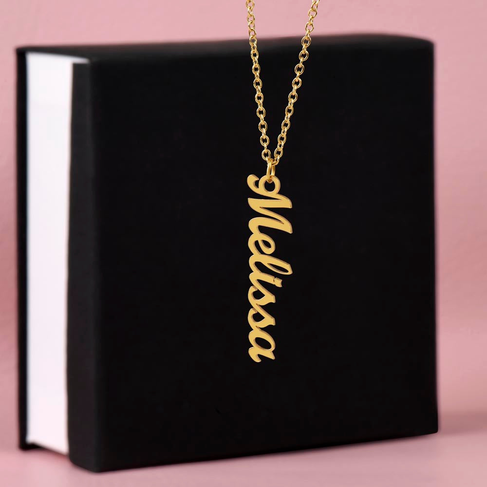 Classic Vertical Name Necklace - Marlofy.com