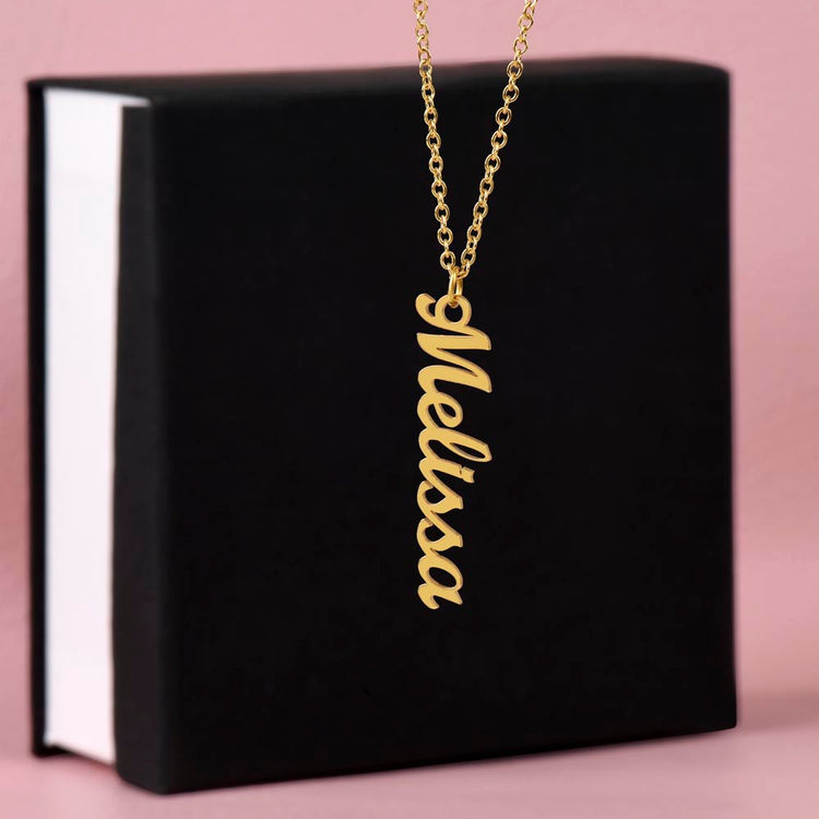 Classic Vertical Name Necklace - Marlofy.com