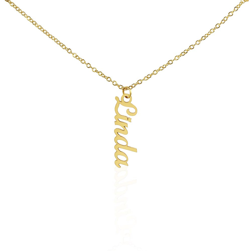 Classic Vertical Name Necklace - Marlofy.com