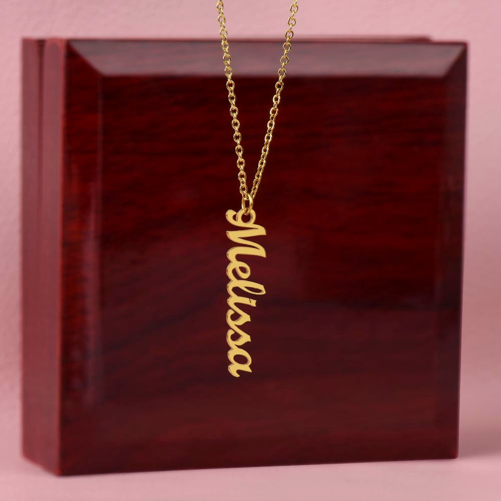 Classic Vertical Name Necklace - Marlofy.com