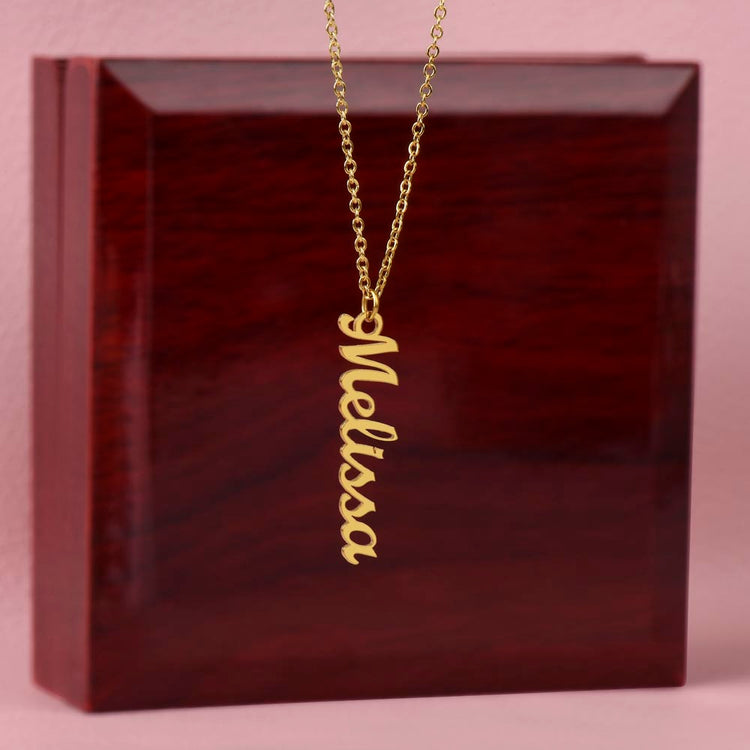 Classic Vertical Name Necklace - Marlofy.com