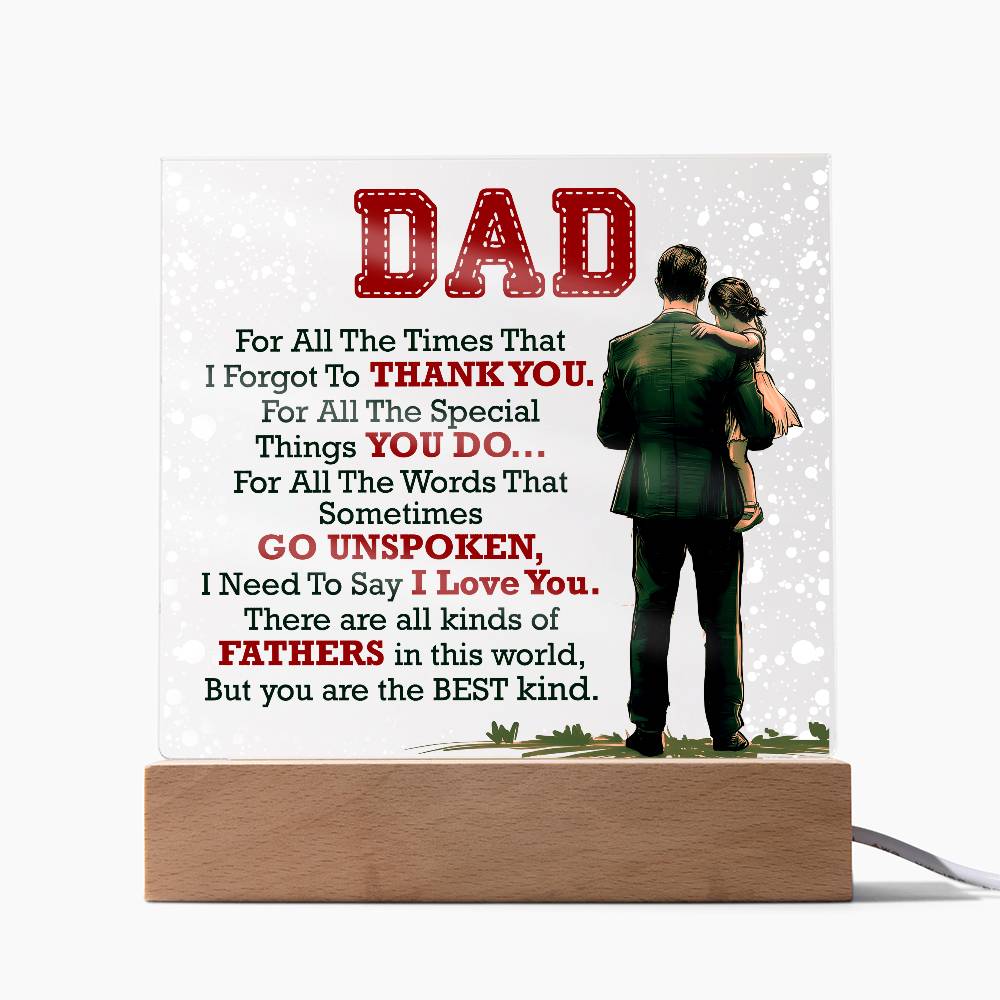 Thank You Dad - Acrylic Square - Marlofy.com