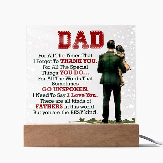 Thank You Dad - Acrylic Square - Marlofy.com