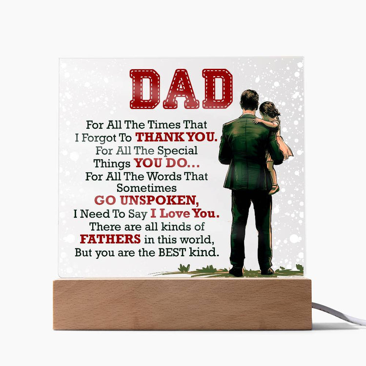 Thank You Dad - Acrylic Square - Marlofy.com