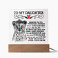 To My Daughter Lion Crown – Acrylic Square - Marlofy.com