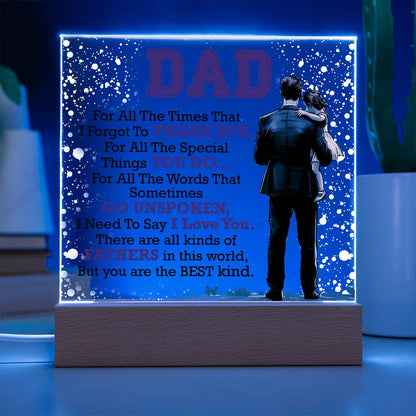 Thank You Dad - Acrylic Square - Marlofy.com