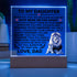 To My Daughter Braver – Acrylic Square - Marlofy.com
