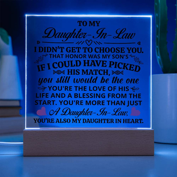 To My Daughter-in-Law Honor – Acrylic Square - Marlofy.com