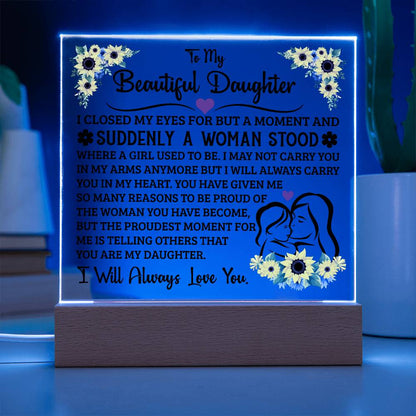 To My Daughter – Acrylic Square - Marlofy.com