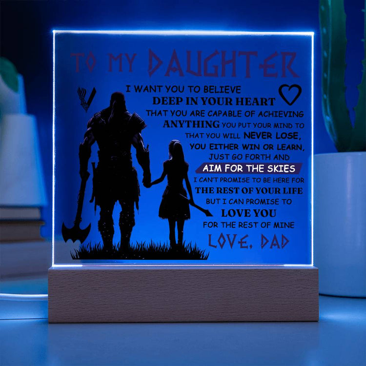 To My Daughter Skies – Acrylic Square - Marlofy.com