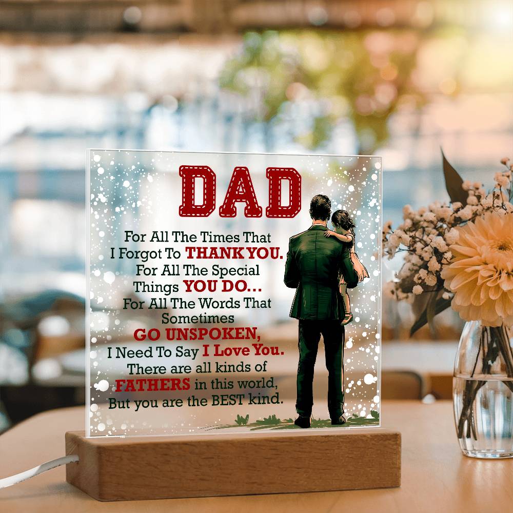 Thank You Dad - Acrylic Square - Marlofy.com
