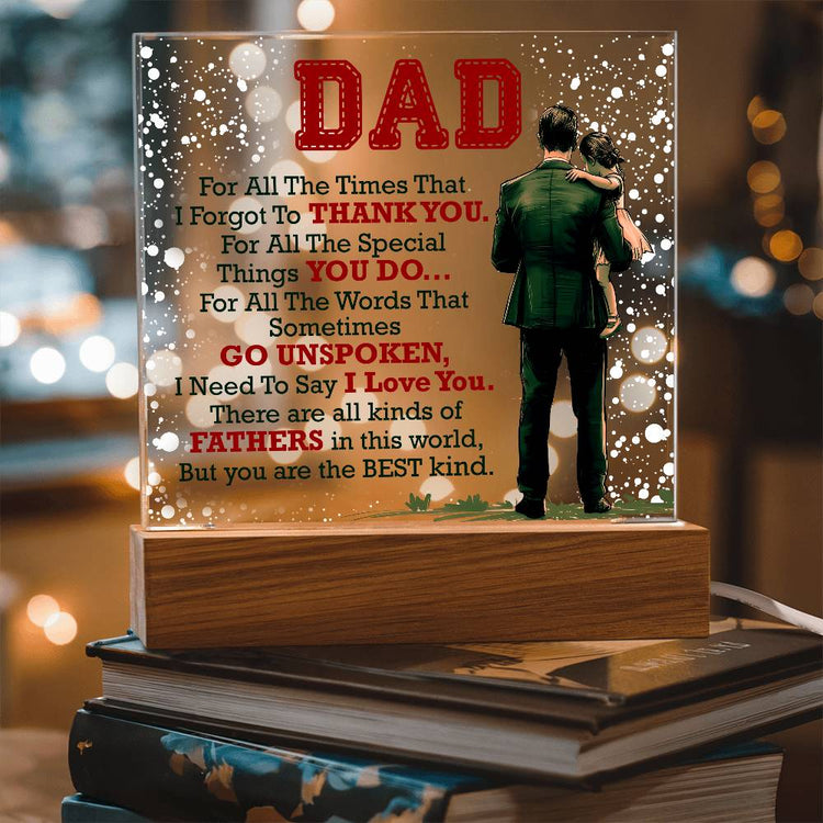 Thank You Dad - Acrylic Square - Marlofy.com