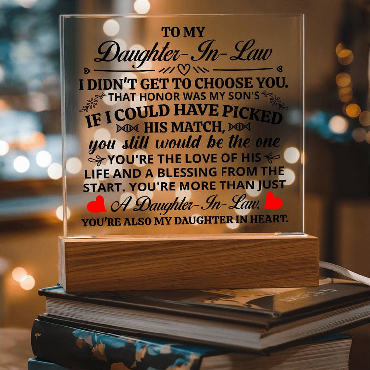 To My Daughter-in-Law Honor – Acrylic Square - Marlofy.com