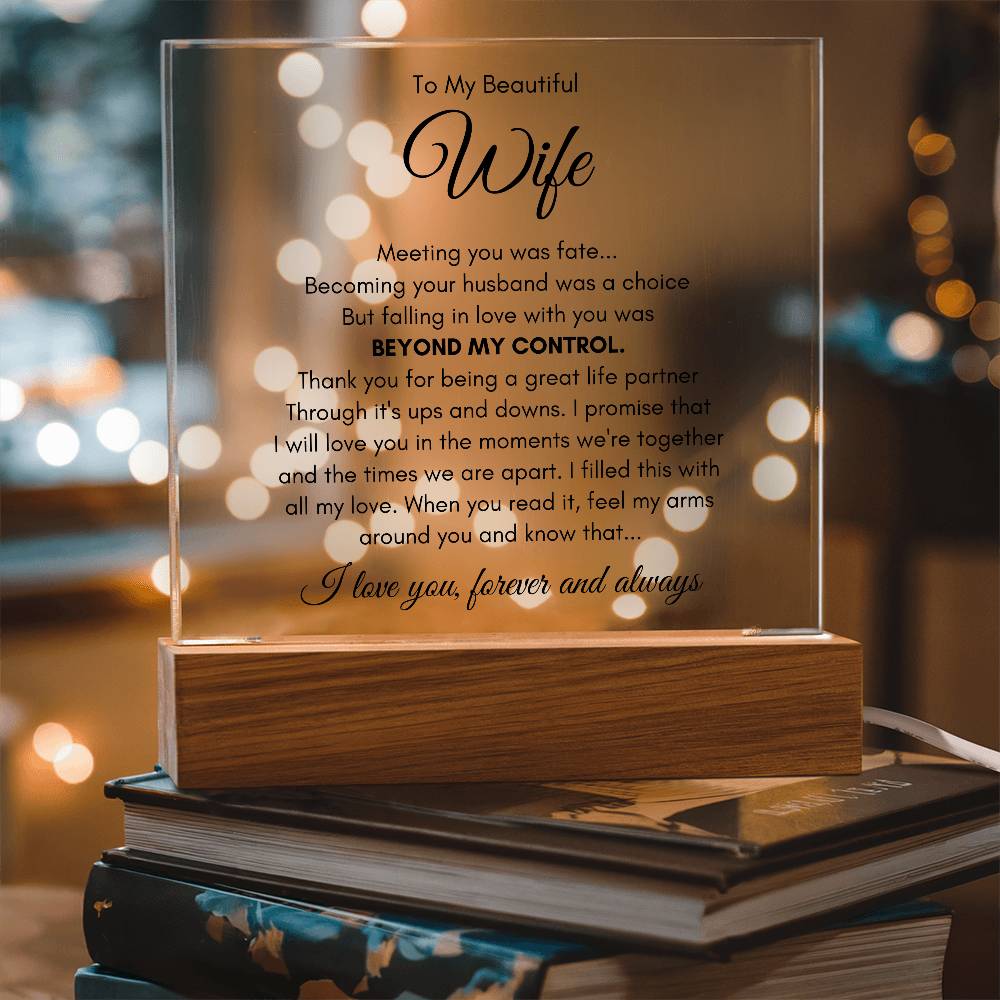 To My Wife Fate – Acrylic Square - Marlofy.com