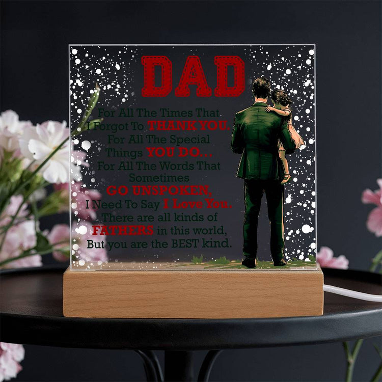 Thank You Dad - Acrylic Square - Marlofy.com