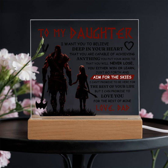 To My Daughter Skies – Acrylic Square - Marlofy.com