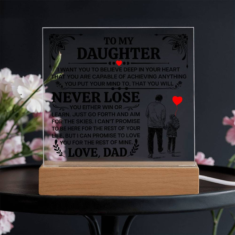 To My Daughter Promise – Acrylic Square - Marlofy.com