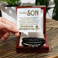 To My Son - Mens Leather Bracelet - Marlofy.com