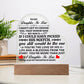 To My Daughter-in-Law Honor – Acrylic Heart Plaque - Marlofy.com