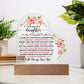 To My Beautiful Daughter – Acrylic Heart Plaque - Marlofy.com