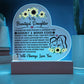 To My Daughter Proud – Acrylic Heart Plaque - Marlofy.com