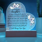 To My Beautiful Daughter – Acrylic Heart Plaque - Marlofy.com