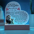 To My Daughter Old Lion – Acrylic Heart Plaque - Marlofy.com