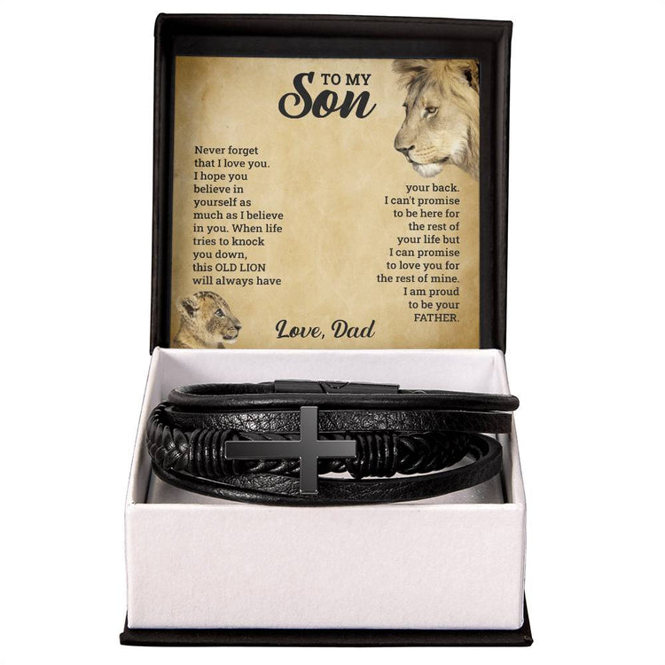 To My Son - Cross Bracelet