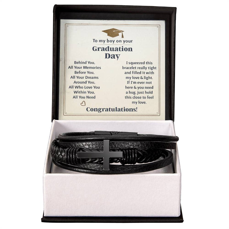 To My Boy Graduation Memories (Love You Forever) – Cross Bracelet - Marlofy.com