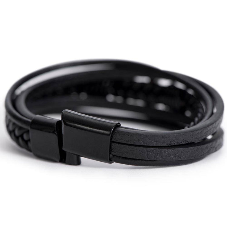 Proverbs 20:7 - Leather Cross Bracelet - Marlofy.com