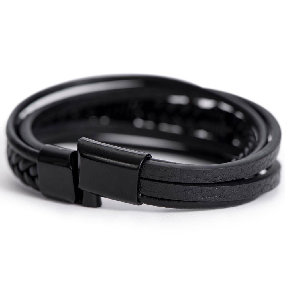 Calm to my Chaos - Leather Cross Bracelet - Marlofy.com