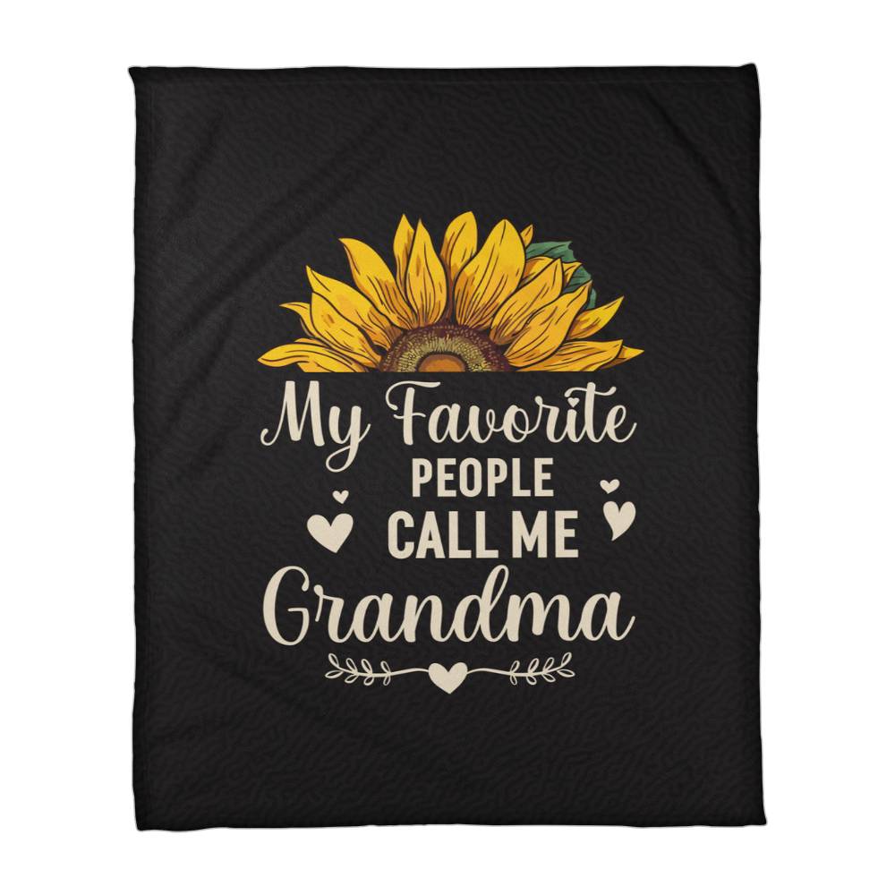 My Favorite People Call Me Grandma – Coral Fleece Blanket - Marlofy.com