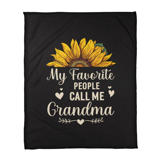 My Favorite People Call Me Grandma – Coral Fleece Blanket - Marlofy.com