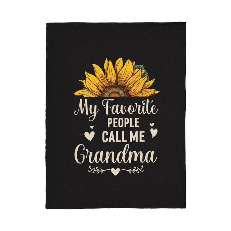 My Favorite People Call Me Grandma – Coral Fleece Blanket - Marlofy.com