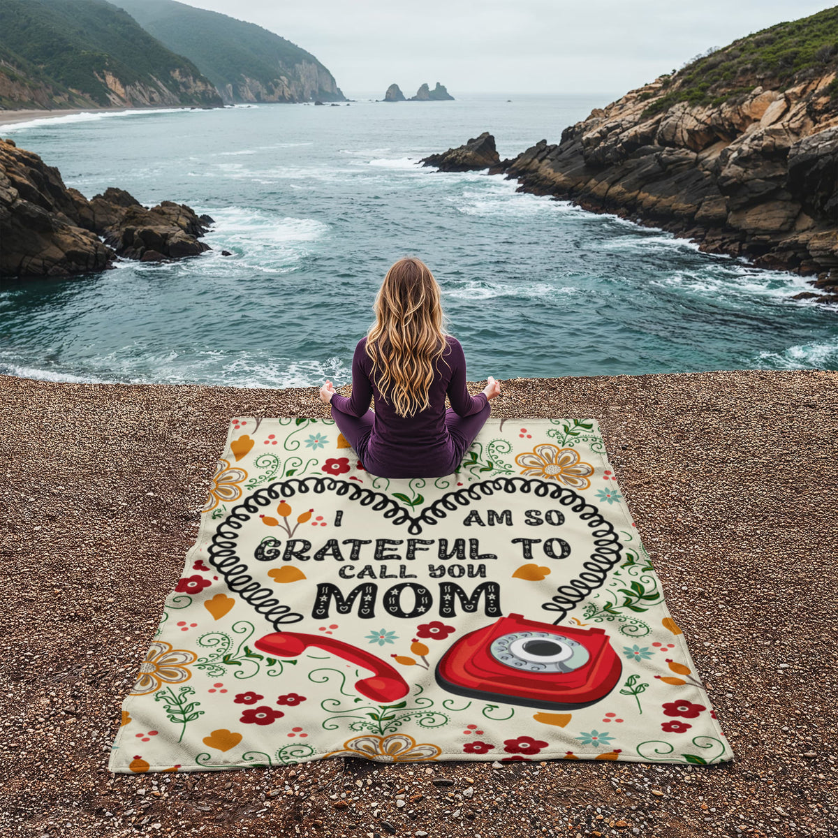 I Am So Grateful – Coral Fleece Blanket - Marlofy.com