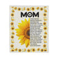 Dear Mom There Are Not Enough Words – Jersey Fleece Blanket - Marlofy.com