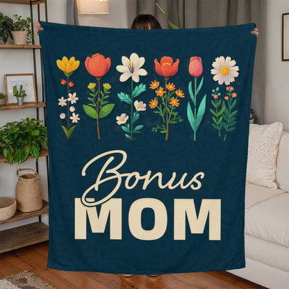 Bonus Mom – Jersey Fleece Blanket - Marlofy.com