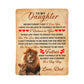 To My Daughter This Old Lion – Sherpa Fleece Blanket - Marlofy.com