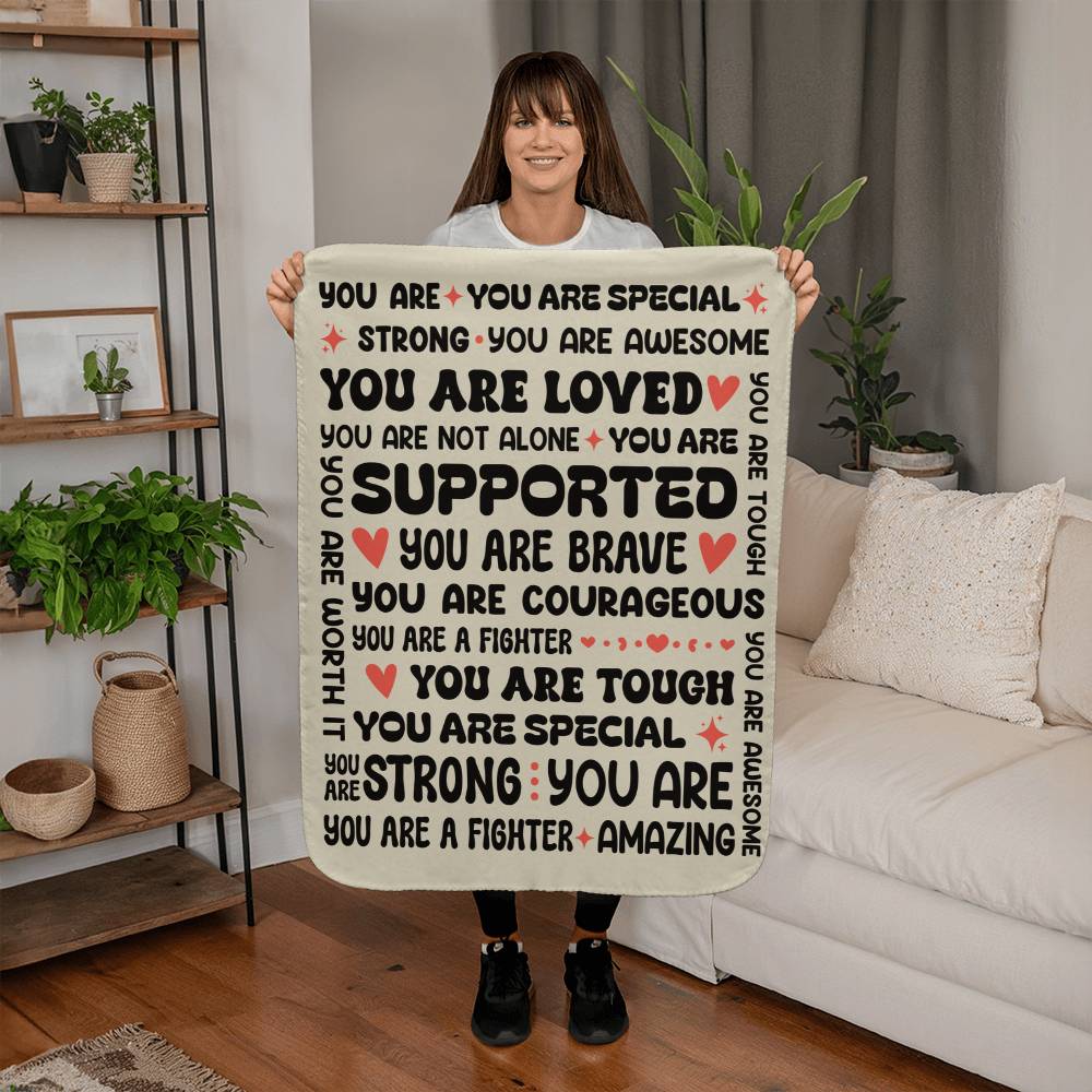 To My Daughter Braver (From Mom) – Sherpa Fleece Blanket - Marlofy.com